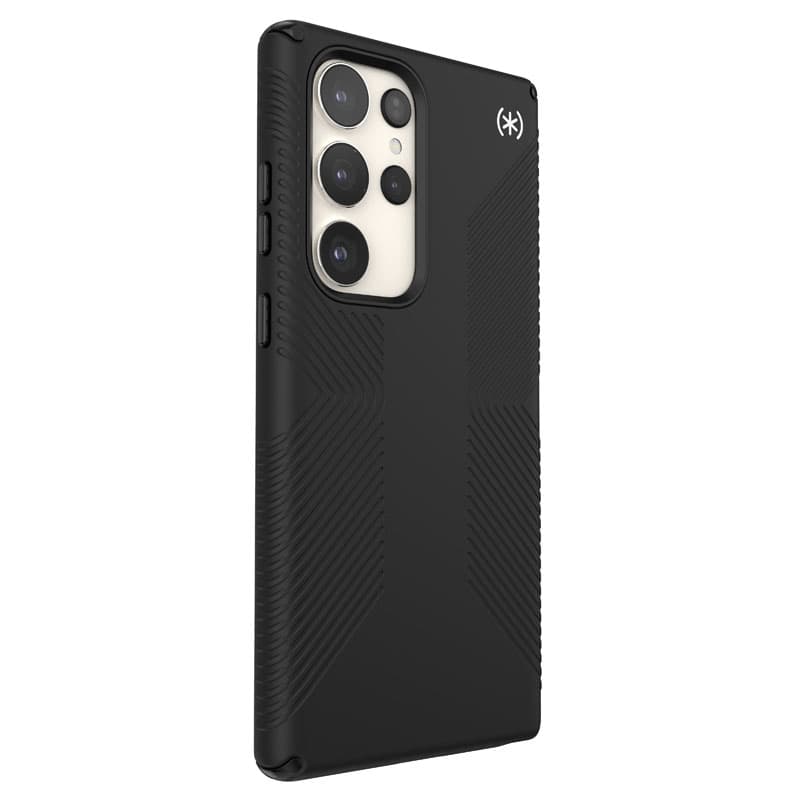 Speck Presidio2 Grip - Anti-slip case for Samsung Galaxy S23 Ultra (Black/Black/White) 4