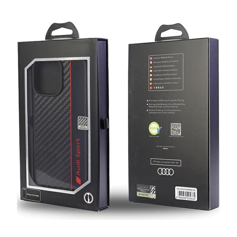 Audi Carbon Fiber Stripe - Case for iPhone 14 Pro Max (Black) 7