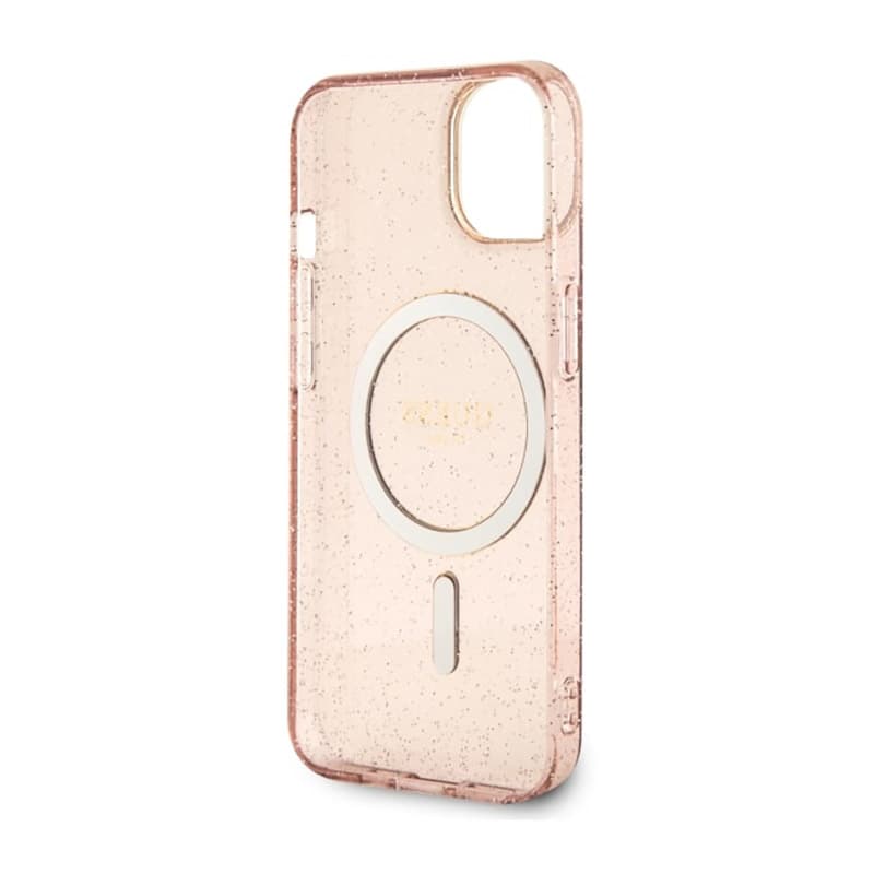 Guess Glitter Gold MagSafe - Case for iPhone 14 Plus (Pink) 7