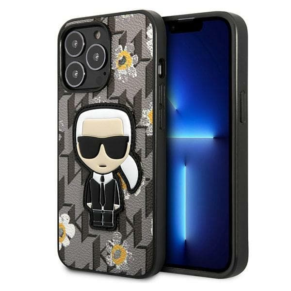 Karl Lagerfeld Iconic Karl Flower - Case for iPhone 13 Pro (Grey) 1
