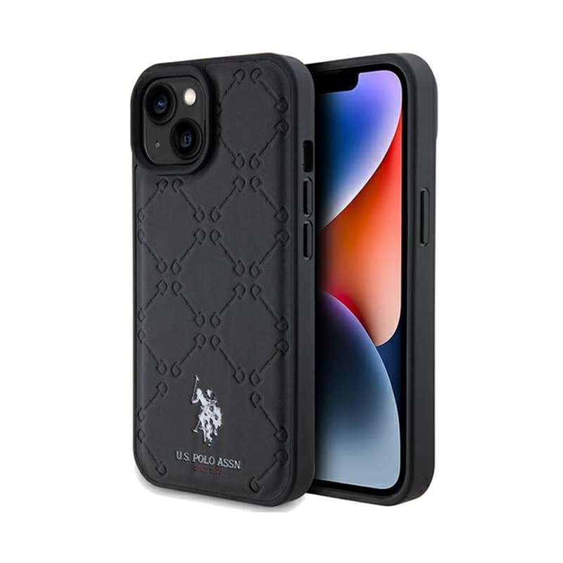 US Polo Assn Yoke Pattern  - Case iPhone 15 (black)