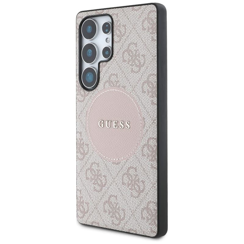 Guess 4G Round Patch Classic Logo MagSafe - Case for Samsung Galaxy S25 Ultra (pink) 2