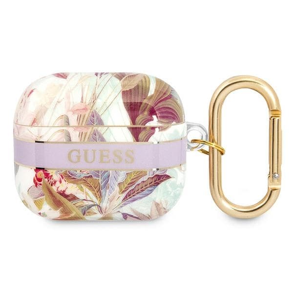 Guess Flower Strap – Cover for Airpods 3 (Purple) 1