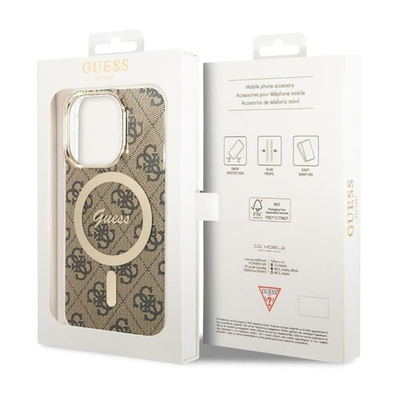 Guess 4G MagSafe - Case for iPhone 14 Pro (Brown) 7