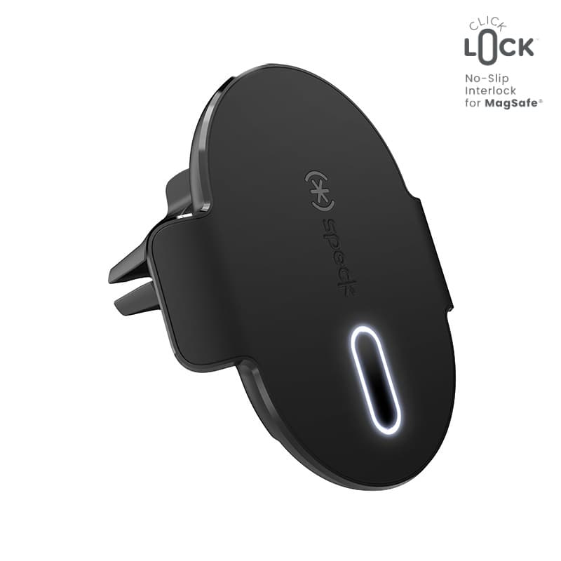 Speck Charging Vent Mount + ClickLock - MagSafe Wireless Charging Car Holder (Black)