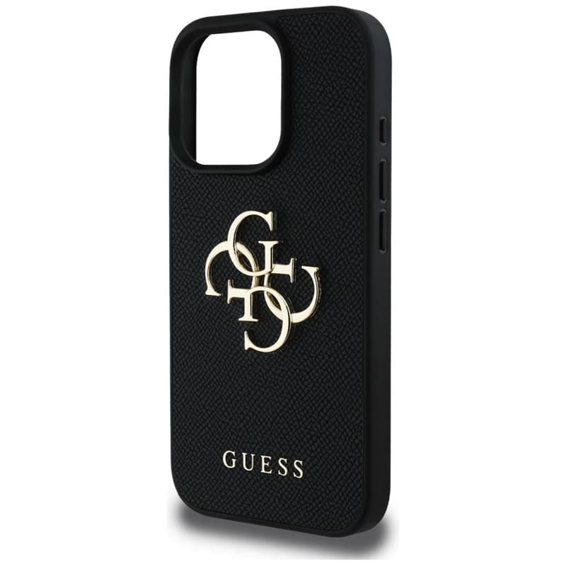Guess Grained Big 4G Logo Small Classic Logo - Case for iPhone 16 Pro Max (black) 6
