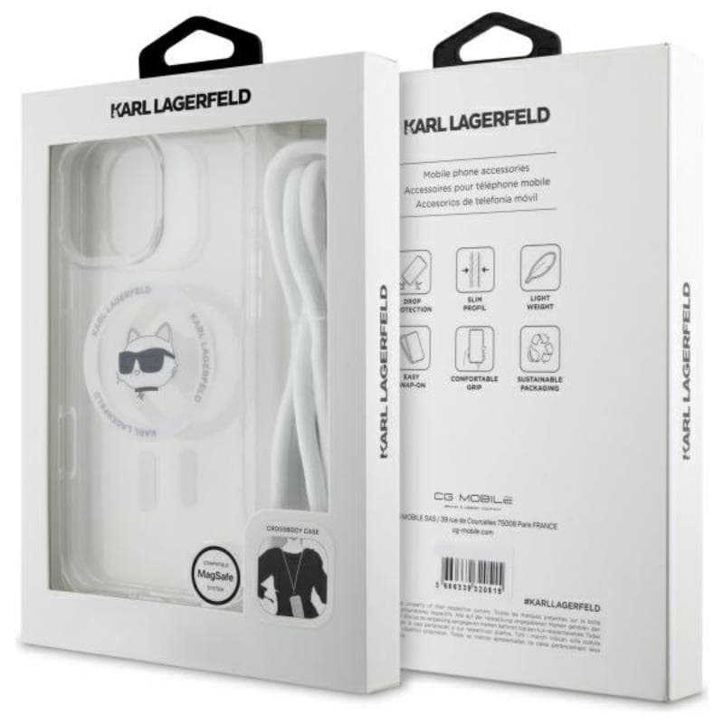 Karl Lagerfeld IML Choupette Head & Cord MagSafe - Case for iPhone 16 Pro Max (transparent) 7