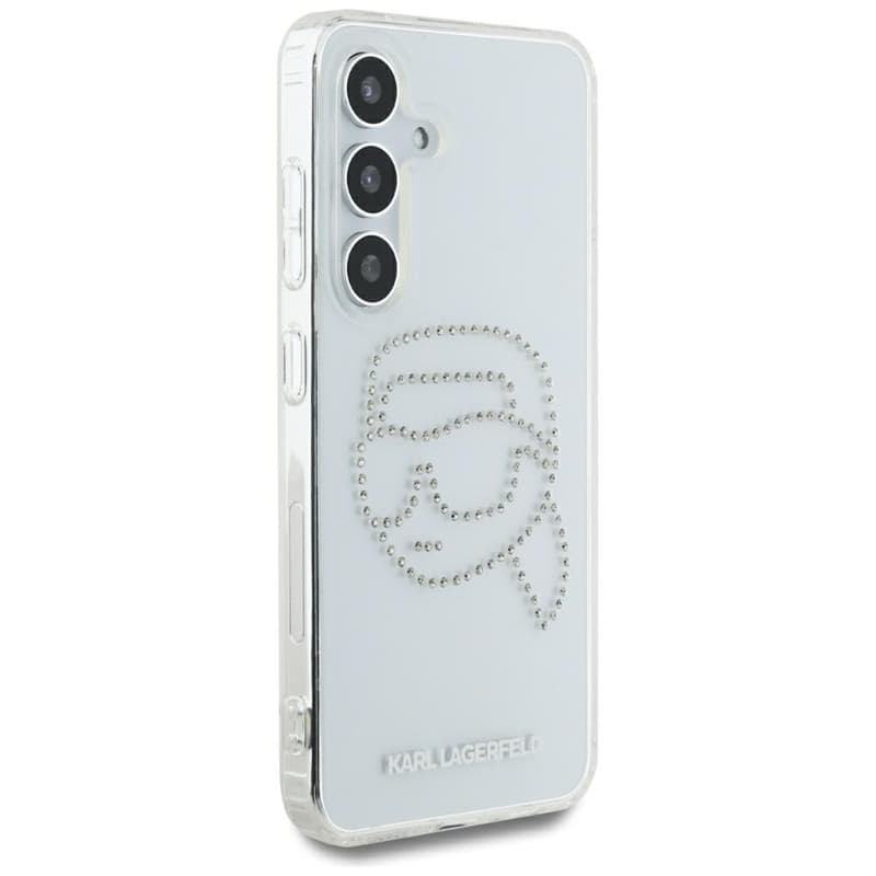 Karl Lagerfeld Rhinestones Karl Head Logo - Case for Samsung Galaxy S25 (Transparent) 4