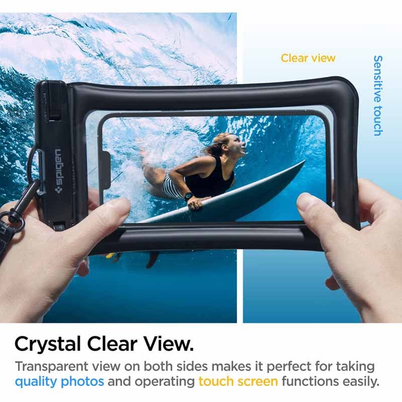 Spigen A610 Universal Waterproof Float Case - Case for smartphones up to 6.9" (Black) 8