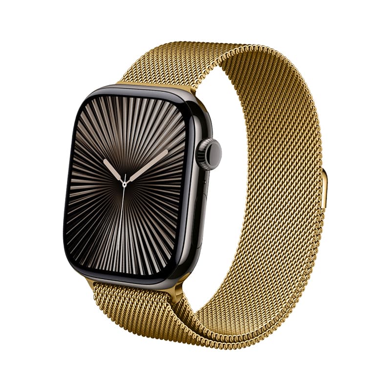 Crong Milano Steel - Stainless Steel Strap for Apple Watch 38/40/41/42 mm (Gold) 5