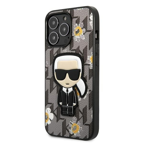 Karl Lagerfeld Iconic Karl Flower - Case for iPhone 13 Pro (Grey) 2