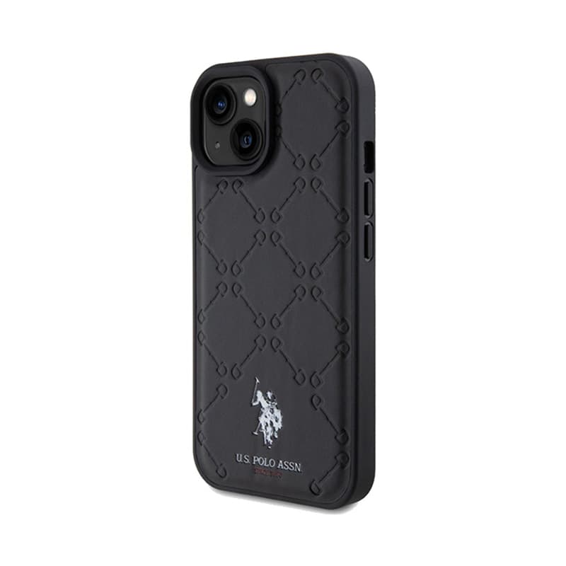 US Polo Assn Yoke Pattern  - Case iPhone 15 (black) 2
