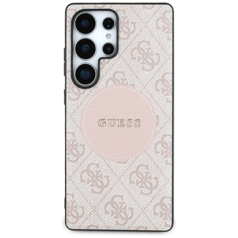 Guess 4G Round Patch Classic Logo MagSafe - Case for Samsung Galaxy S25 Ultra (pink) 3