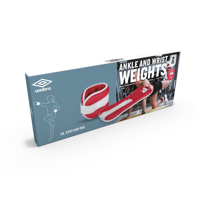 Umbro - Ankle and wrist weights 2x1 kg (Red) 3