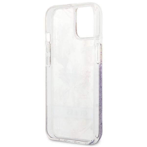 Guess Liquid Glitter Flower – Cover for iPhone 13 mini (Purple) 7