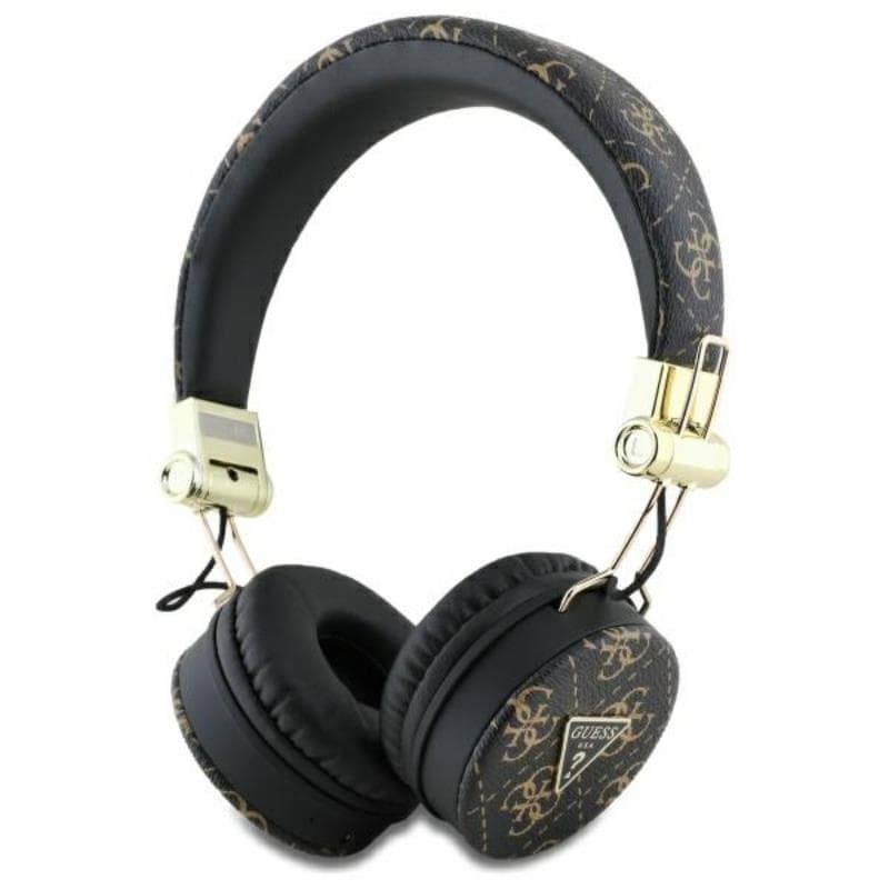Guess 4G Triangle Round Shape - Wireless Over-Ear Bluetooth ENC Headphones (Black) 1