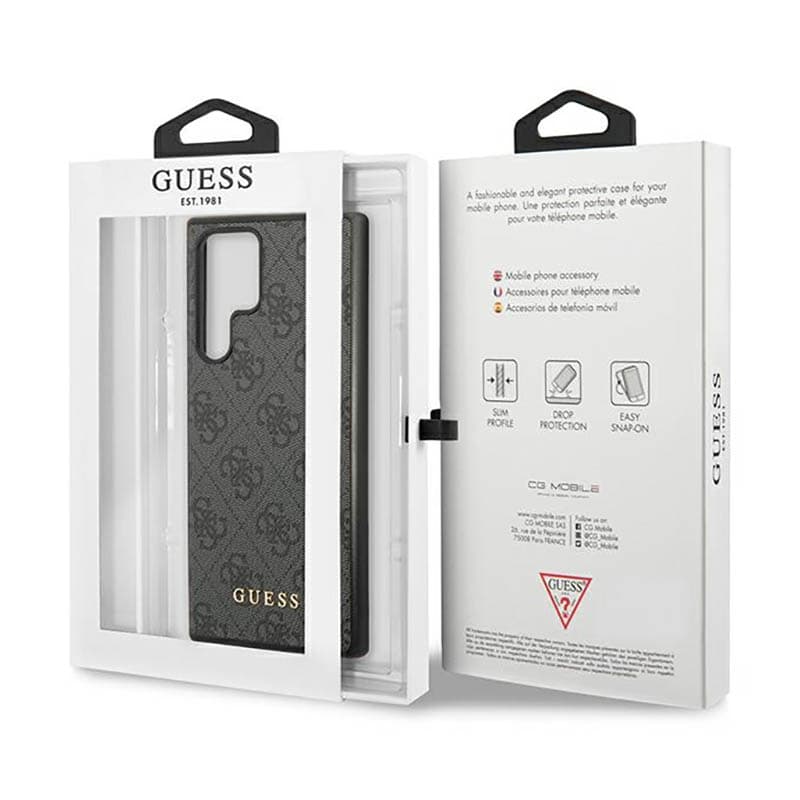 Guess 4G Metal Logo - Case for Samsung Galaxy S23 Ultra (Grey) 8