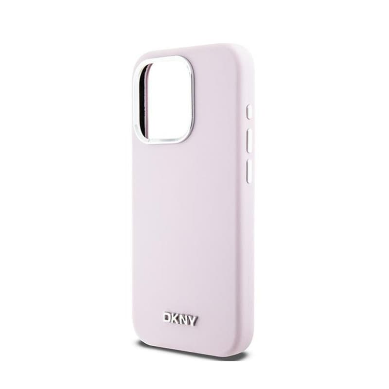 DKNY Liquid Silicone Small Metal Logo MagSafe - Case for iPhone 15 Pro (pink) 6