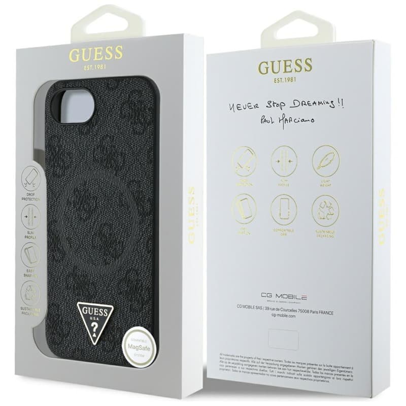 Guess 4G Ring Triangle Logo MagSafe - Case for iPhone 16e (black) 8