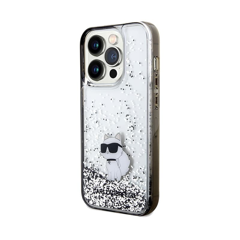 Karl Lagerfeld Liquid Glitter Choupette - Case for iPhone 14 Pro (Transparent) 2