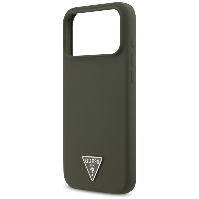 Guess Silicone Triangle Logo MagSafe - Case iPhone 17 Pro Max (khaki) 6
