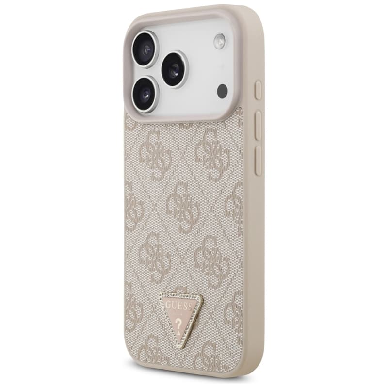 Guess Leather 4G Triangle Strass MagSafe - Case iPhone 17 Pro (pink) 2