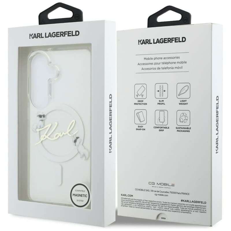 Karl Lagerfeld IML KC Script MagSafe - Samsung Galaxy S26+ Case (Clear) 8