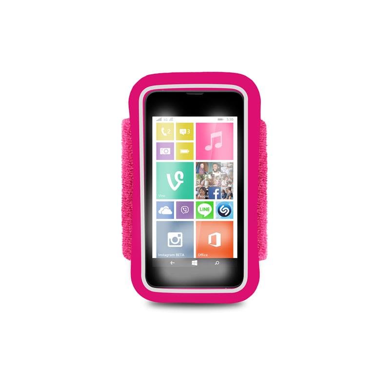 PURO Running Band - Universal running band for smartphones max 4.3 "+ key pocket (pink) 2