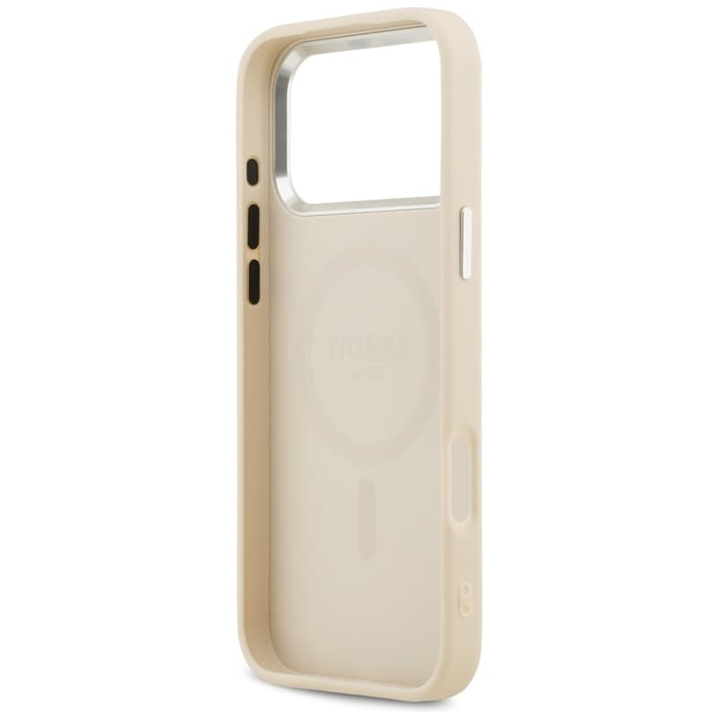 Guess Peony Hot Stamp Script MagSafe - Case iPhone 17 Pro Max (beige) 7