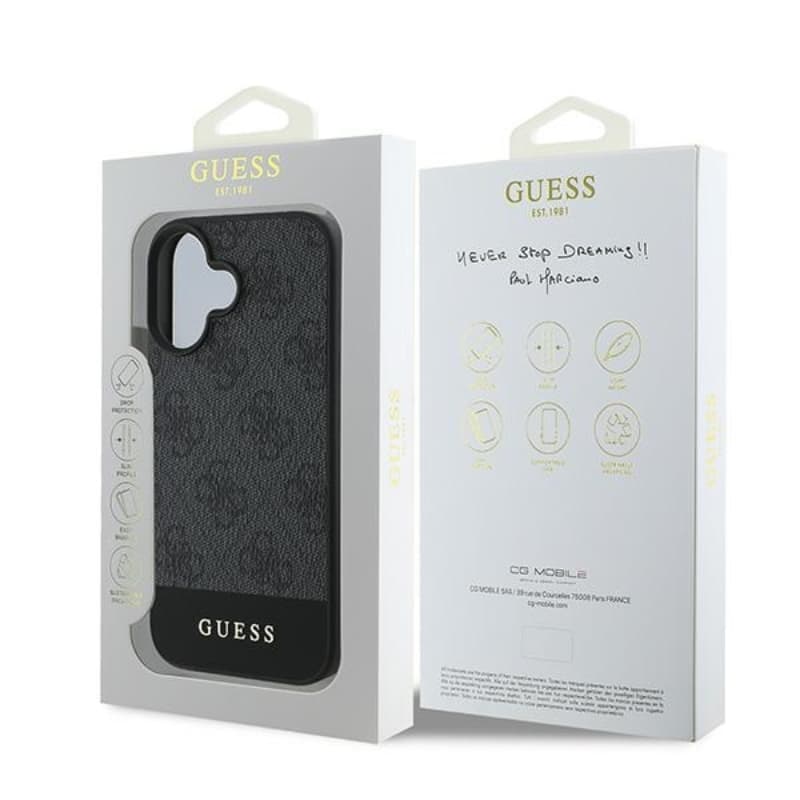 Guess 4G Bottom Stripe - Case for iPhone 16 Plus (gray) 8
