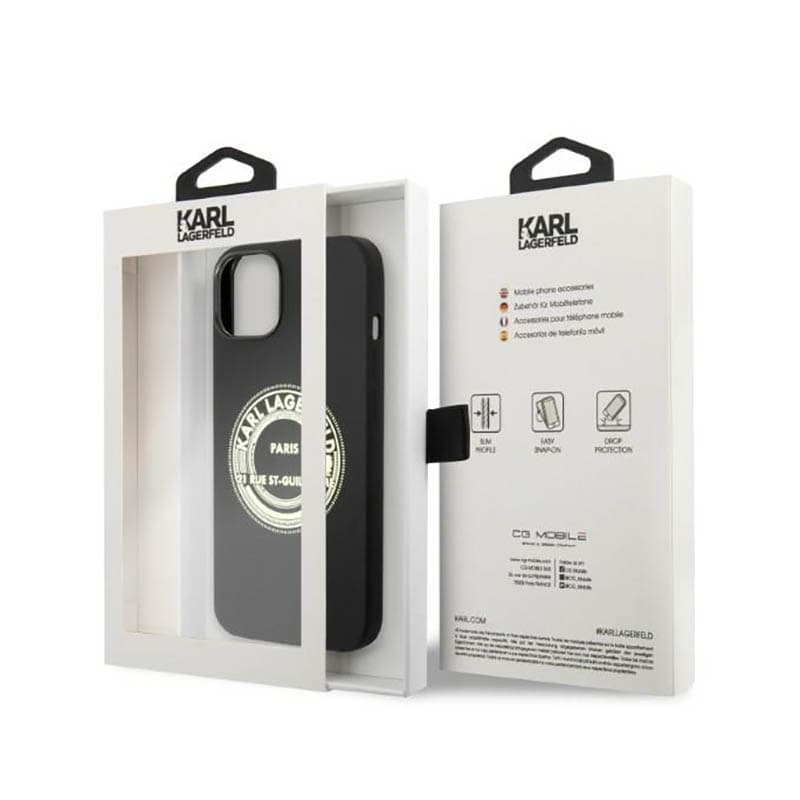 Karl Lagerfeld Silicone RSG - Case for iPhone 14 Plus (Black) 8