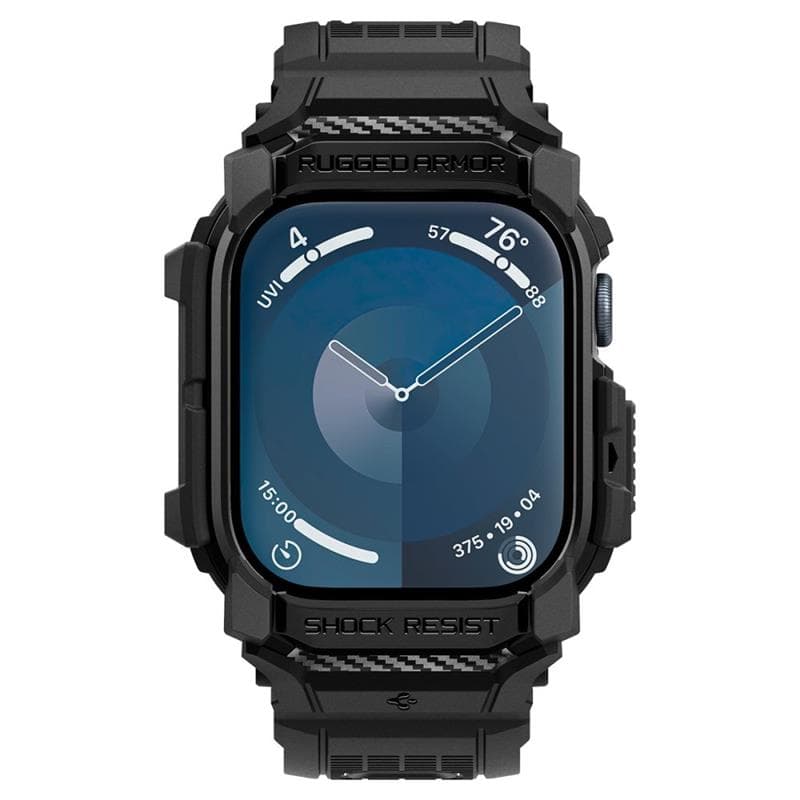 Spigen Rugged Armor Pro - Strap with Case for Apple Watch 10 46 mm (Matte Black) 4