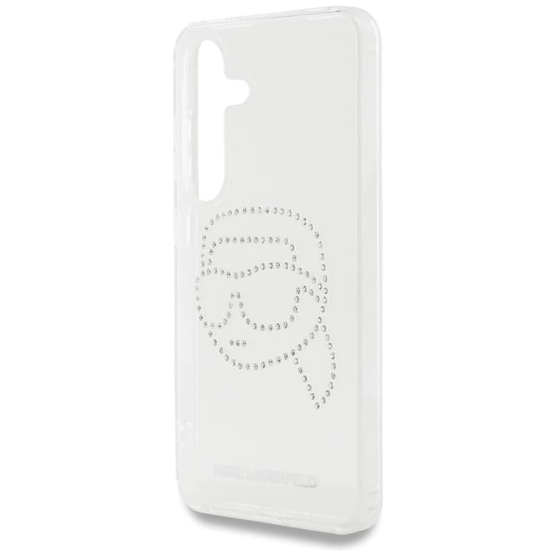 Karl Lagerfeld Rhinestones Karl Head Logo - Case for Samsung Galaxy S25 (Transparent) 6