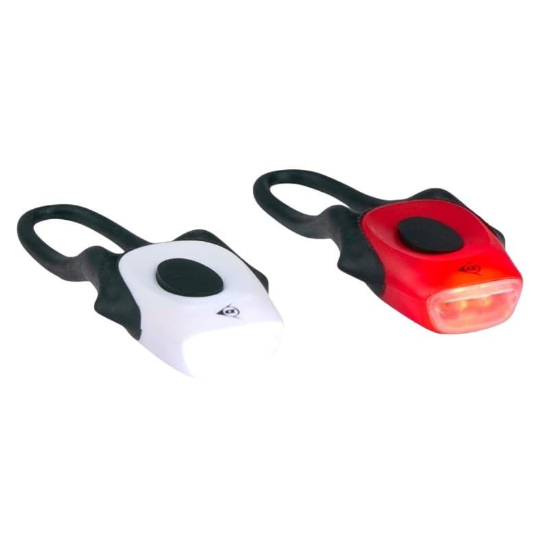 Dunlop - Set of Silicone Bicycle Lights Front and Rear LED 2