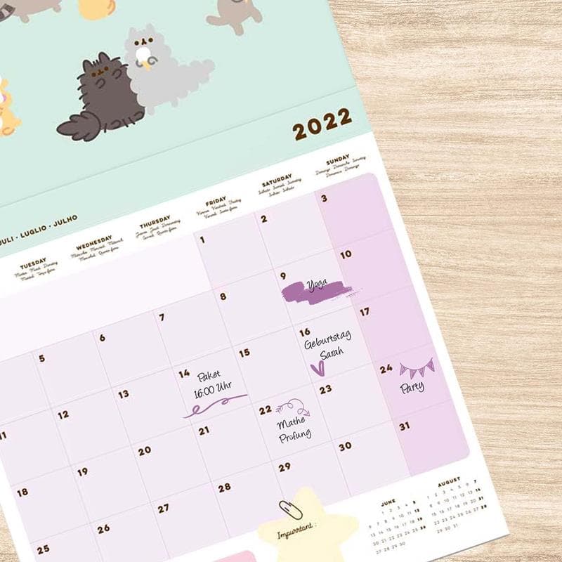 Pusheen - 2022 Wall Calendar from the Foodie Collection 30 x 30 cm 4