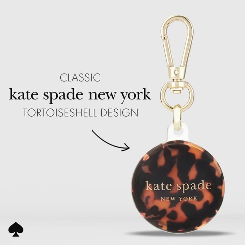 Kate Spade New York Keychain Holder - Protective pendant case for Apple AirTag 1 / 2 (Tortoiseshell) 5