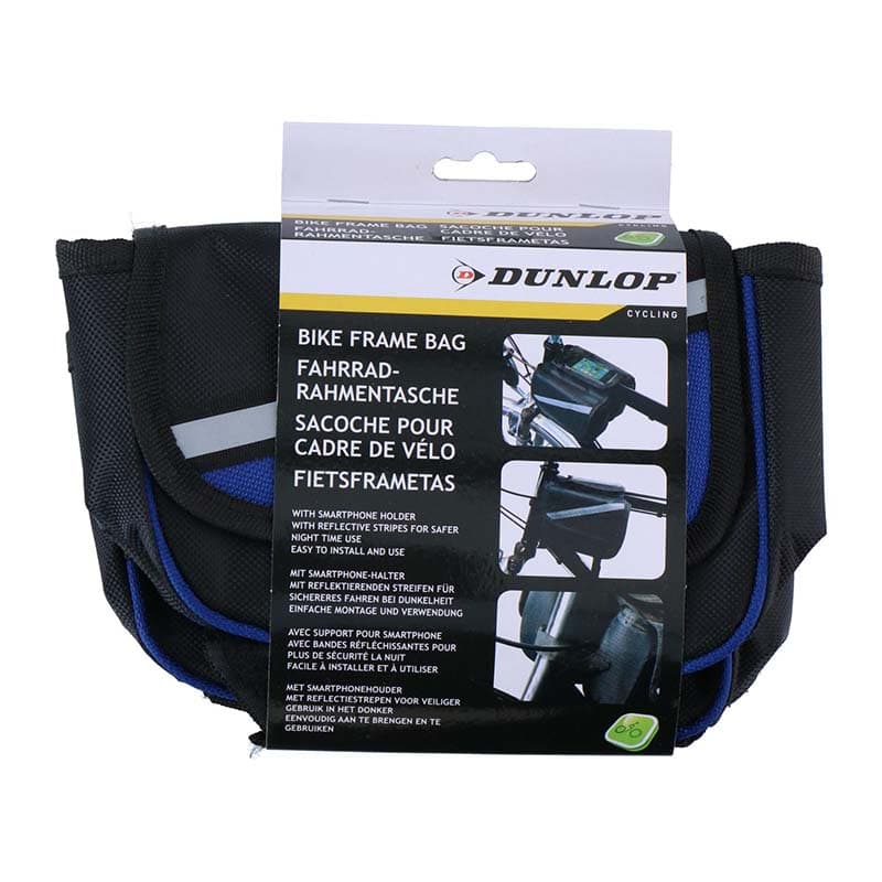 Dunlop - Bike bag / pannier for frame (Black/Blue) 2