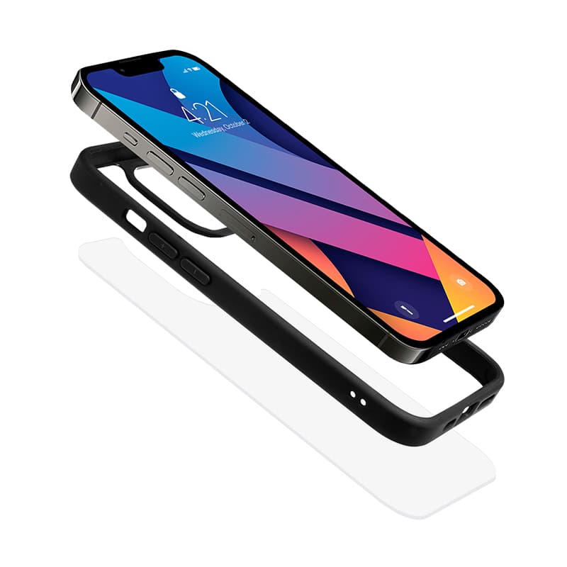 Crong Clear Cover - Case for iPhone 13 Pro Max (Black) 3