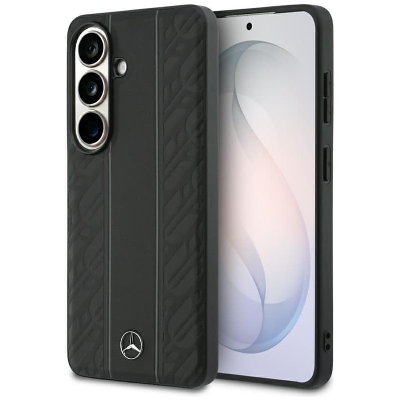 Mercedes Laurel Leaves Vertical Stripes MagSafe Case for Samsung Galaxy S26 (Black) 1