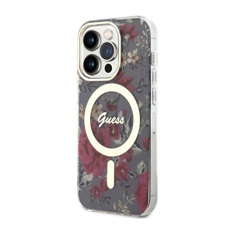 Guess Flower MagSafe - Case for iPhone 14 Pro (Green) 2