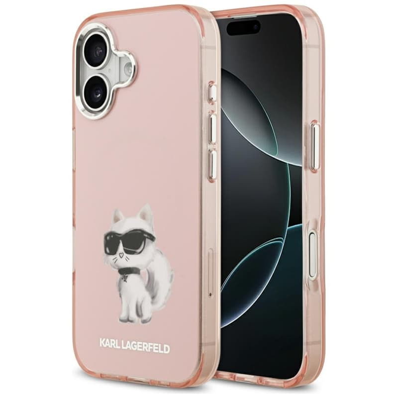 Karl Lagerfeld IML Aquarelle Choupette & Logo MagSafe - Case for iPhone 17 (pink)