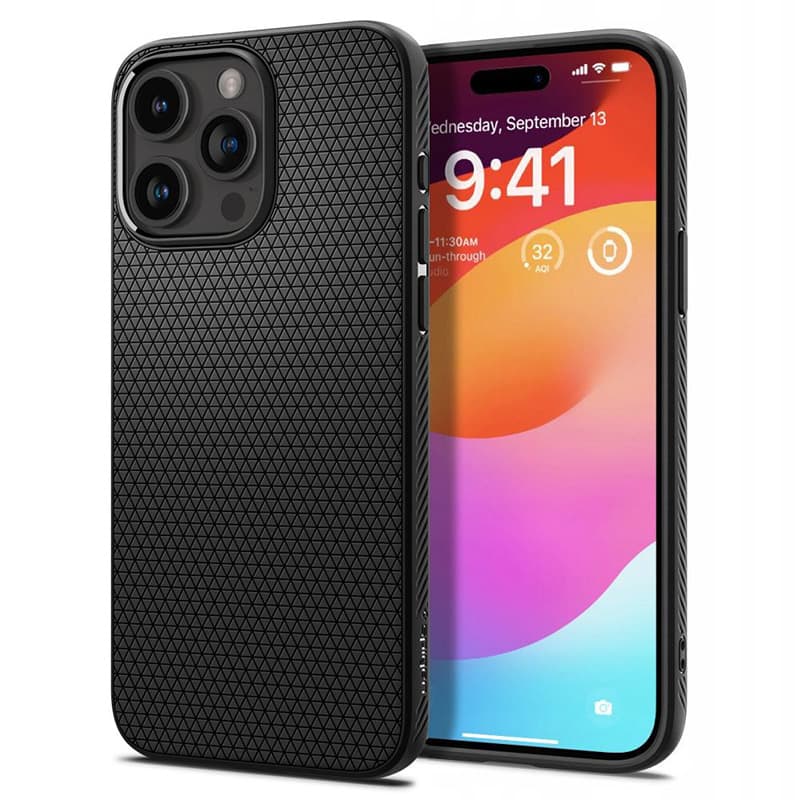 Spigen Liquid Air - Case for iPhone 15 Pro (Matte Black) 1