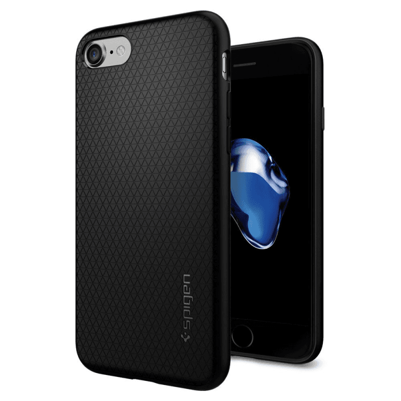 Spigen Liquid Air - Case for iPhone SE 2022 / SE 2020 / 8 / 7 (Black)