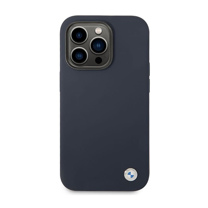 BMW Liquid Silicone Case Metal Logo MagSafe - Case for iPhone 14 Pro Max (Navy Blue) 3
