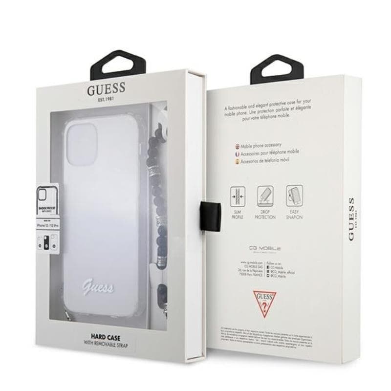 Guess Black Pearl Strap - Case iPhone 12 / iPhone 12 Pro (Clear) 8