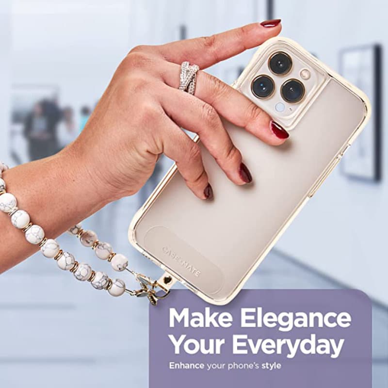 Case-Mate Beaded Phone Wristlet - Universal phone lanyard (White Marble) 8