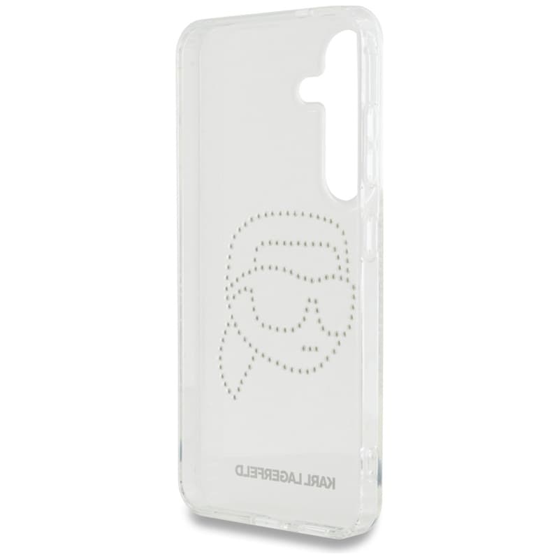Karl Lagerfeld Rhinestones Karl Head Logo - Case for Samsung Galaxy S25 (Transparent) 7