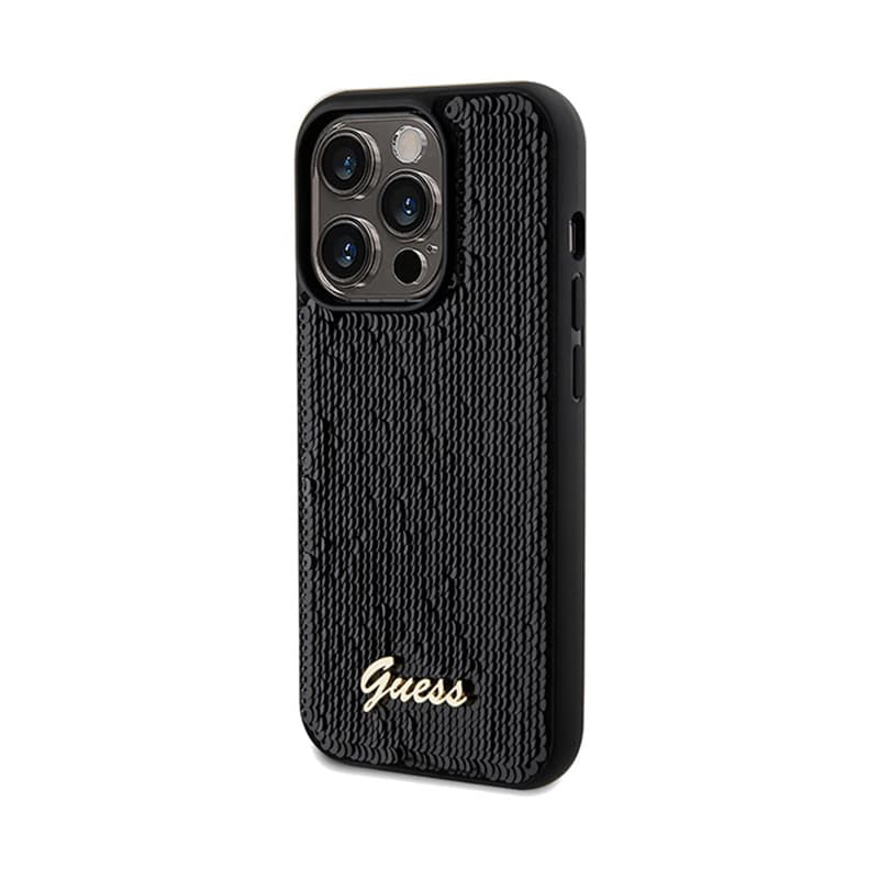 Guess Sequin Script Metal - Case for iPhone 14 Pro (black) 2