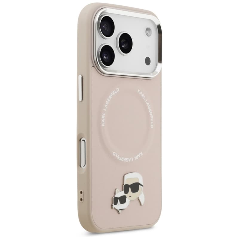 Karl Lagerfeld Karl & Choupette Pins MagSafe - Case for iPhone 17 Pro (pink) 4
