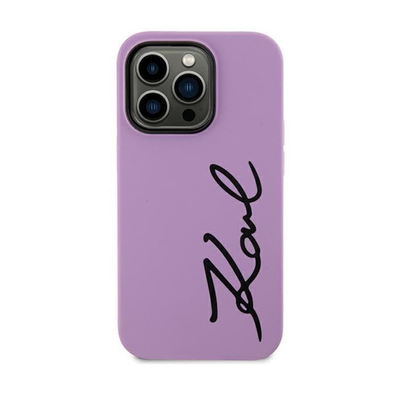 Karl Lagerfeld Silicone Signature - Case for iPhone 11 (Purple) 3